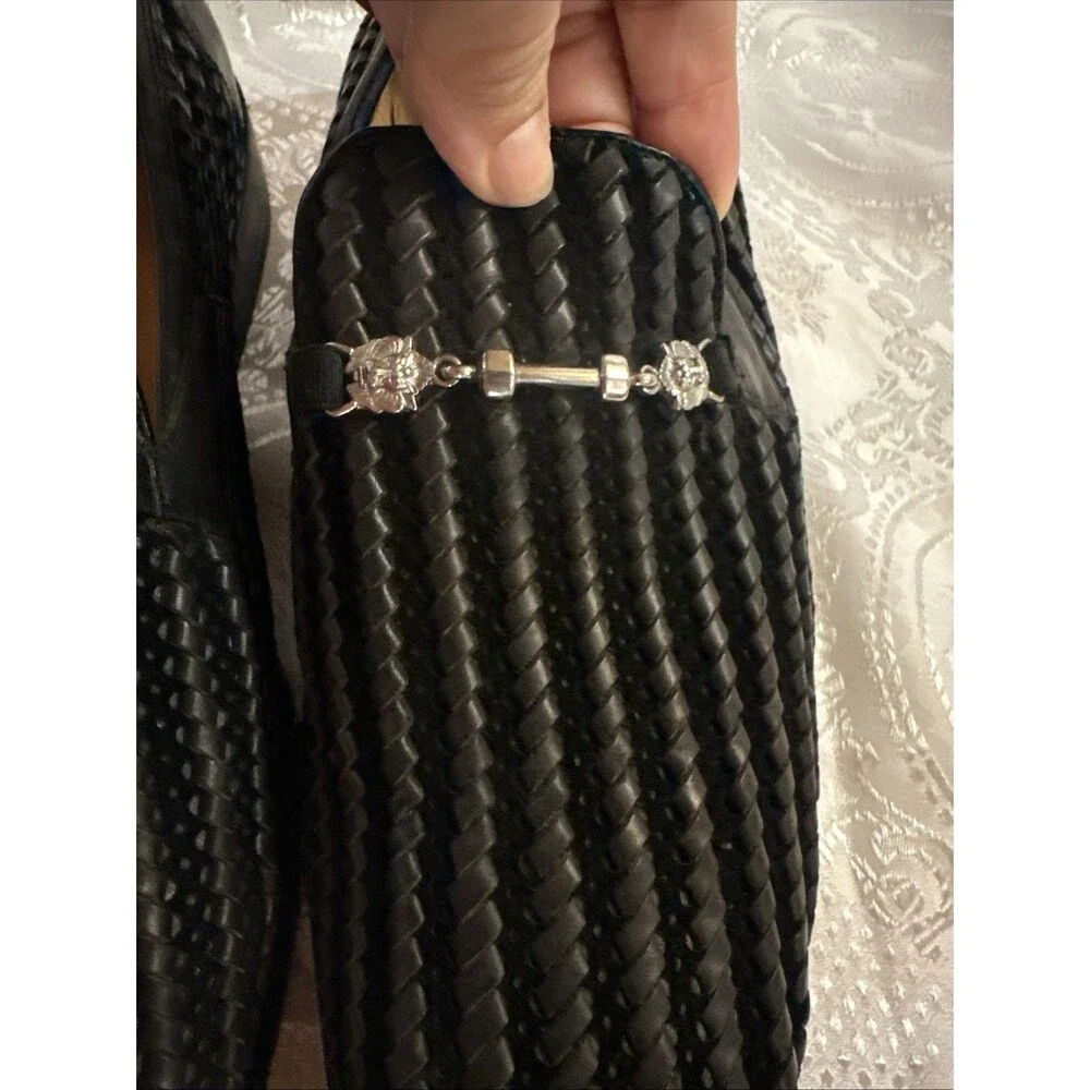 Olivier 12 Woven Black Shoes Made In Italy